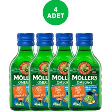 Möller's Omega 3 Tutti-Frutti Aromalı Balık Yağı 150 ml 4 Adet