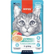 Wanpy Ton Balıklı & Tavuklu Yaş Kedi Maması 70 Gr