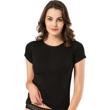 Namaldı Kadın Kısa Kol Termal Atlet Siyah XL Polyester Malzeme ile Rahat Kullanım