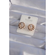 Renas Store Xupi̇ng Renk Oval Zirkon Taşlı Burgu Model Küpe