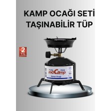 Renas Store Kompakt Kamp Ocağı Seti Tüplü Ayarlanabilir Alevli 400G Hafif Tasarım