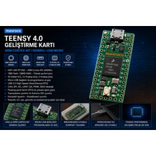 Teensy 4.0 Orijinal Geliştirme Kartı – ARM Cortex-M7 600MHz (Header + USB Kablo Dahil)