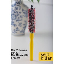 Renas Store Hsnet Yuvarlak Saç Fırçası – 24 cm x 2.3 cm | 2.1 mm Derinlik | Spiral Kıllı Hacim Şekil Için