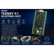 Teensy 4.1 Orijinal Geliştirme Kartı - Arm Cortex-M7 600 Mhz (Header + USB Kablo Dahil)