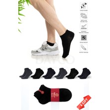 Dayco Premium Dikişsiz Erkek Bambu Patik Çorap 6'lı Asorti Set - 41-45 - 10500-FLS