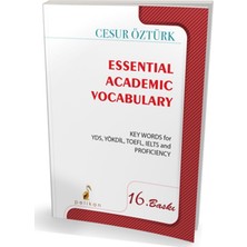 Pelikan Yayınları Essential Academic Vocabulary - Cesur Öztürk Ciltsiz Normal Boy Kitap YDS YÖKDİL TOEFL IELTS İçin