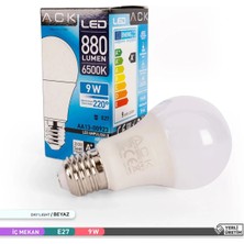 Ack 9W Beyaz LED Ampul E-27 Duy Tipi ile Uzun Ömürlü ve Tasarruflu Aydınlatma Çözümü