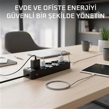 Uravas Store Akım Korumalı 4’lü Priz 2xusb 2xtype-C Çıkış Yüksek Gerilim Koruma Priz Çoğaltıcı