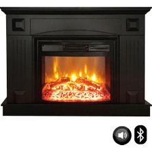 DLC 1116S 1800W Ses Efektli Bluetoothlu Dekoratif Elektrikli Şömine Fanlı Isıtıcı 18 m2 Alanı Isıtır