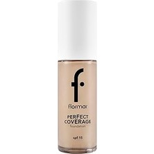 Uravas Store Flormar Perfect Coverage Yüksek Pigmentli &amp; Yarı Parlak Bitişli SPF15 Fondöten 100 Light Ivory