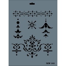 Uravas Store Rich New Seri N-103 Stencil 35X25 cm