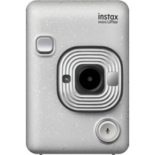 Fujifilm Instax Mini Liplay Hybrid Fotoğraf Makinesi Stone White Renkli Tasarım ile Yüksek Çözünürlük