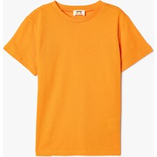 Koton Basic Tişört Kısa Kollu Pamuklu Turuncu Erkek Çocuk Günlük Stil Desensiz