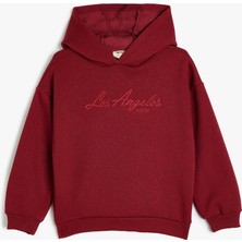 Koton Kapşonlu Sweatshirt Baskılı Uzun Kollu Üç Iplik