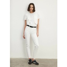 Mavi Kadın Cindy Beyaz 90S Jean Pantolon Normal Kesim 100277-81362 Klasik Stil