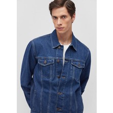 Mavi Drake 90LAR Puslu Koyu Mavi Jean CEKET010143-87939