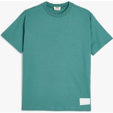 Koton Basic Tişört Kısa Kollu Yeşil Pamuklu Erkek Çocuk Günlük Stil Regular Fit