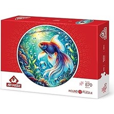 Uravas Store Art Puzzle Akvaryum 570 Parça Round Puzzle