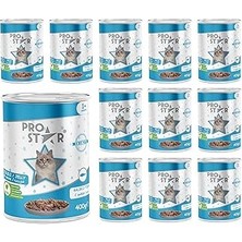 Uravas Store Prostar Yetişkin Kedi Balıklı ve Jöleli Konserve Mama 400 gr x 12 Adet