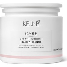 Keune Keratin Smooth 200 ml Pürüzsüzleştirici Saç Maskesi Kıvırcık Saçlar İçin Yeniden Yapılandırıcı