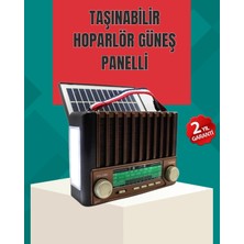 Uravas Store Nostaljik Tasarımlı Solar Şarjlı Radyo Am Fm Sw ve Bluetooth