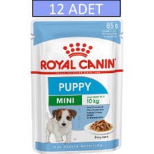 Royal Canin Mini Puppy Soslu Köpek Yaş Maması 12 x 85 gr Et İçerikli Yavru Köpekler İçin