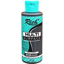 Rich Multi Surface Antrasit 2318 Akrilik Boya Her Yüzey İçin 120 cc Su Bazlı