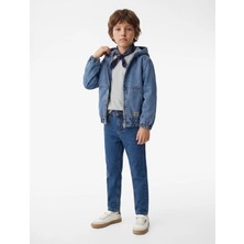 Koton Beli Ayarlanabilir Indigo Erkek Çocuk Jean Pantolon 6SKB40010TD