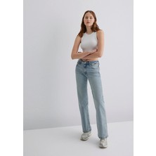 Mavi Ibiza Streç Pamuklu Straight Fit Düşük Bel Düz Paça Jeans Bayan Kot Pantolon 1010530