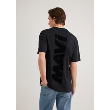 Mavi Logo Sırt Baskılı Siyah Tişört 0611313-900