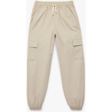 Koton  Kargo Jogger Taş Erkek Çocuk Pantolon 6SKB40085TW