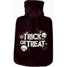 Uravas Store Hediyesepeti Arkadaşa Hediye Halloween Tasarımlı Sıcak Su Torbası - Tasarım Kılıflı Termofor - El A
