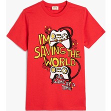 Koton 4SKB10151TK Koton Erkek Çocuk T-Shirt Kırmızı