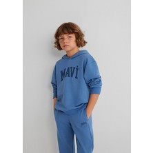 Mavi Mavi Logo Baskılı Mavi Sweatshirt 6S10143-83767
