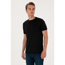 U.s. Polo Assn. Bisiklet Yaka Siyah Erkek T-Shirt Exc-Melenas