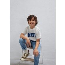 Mavi Mavi Logo Baskılı Ekru Tişört 6610418-70057
