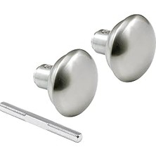 Uravas Store E 2498 Vintage Stil Kapı Kolları Saten Nikel Kaplama, 5,5 cm Dış Çap (Tekli Paket)