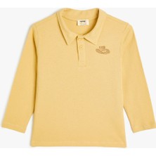 Erkek Çocuk Giyim Polo Tişört - Koton - 5WKB10442TK - Deve Tüyü - 6-7 Yaş