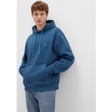 Mavi Mavi Logo Nakışlı Kapüşonlu Mavi Sweatshirt. 065809-90609