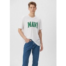 Mavi Mavi Logo Baskılı Beyaz Tişört 0611711-620