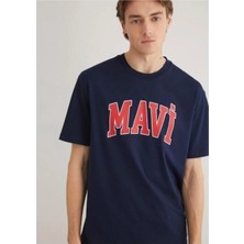 Mavi Mavi Logo Baskılı Lacivert Tişört 0611711-84371