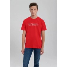 Mavi M067115-70471 Kırmızı Erkek Regular Istanbul Baskılı T-Shirt