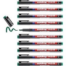 Uravas Store Edding 143 B Permanent Kalem - Asetat Kalemi Yeşil - 10 Kalem - Kesik Uç 1-3 mm