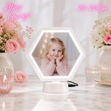 Atay Garage LED Işıklı Sihirli Ayna Fotoğraf Çerçevesi – Kişiye Özel Hediye