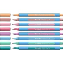 Uravas Store Schneider Slider Edge Pastel Xb Tükenmez Kalem (Üç Köşeli Kalem Çizgi Genişliği Xb) 8 Adet, Çeşitli