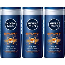 Nivea Sport 750 ml Erkek Duş Jeli 24 Saat Ferah Etki ile Vücut, Yüz ve Saç İçin