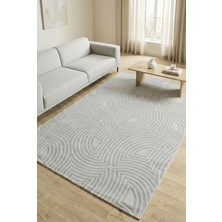 Modern Salon Halısı Oturma Odası Halısı Yolluk Gri Halı Hav Toz Vermez Kolay Temizlenebilir Halı