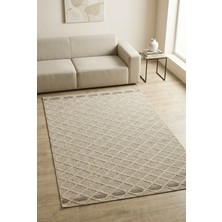Anaska Home İskandinav Halı Sisal Bej Halı Salon Halısı Mutfak Halısı Yolluk Kolay Temizlenebilir Halı Halı