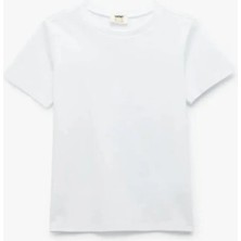 Koton Basic Tişört Kısa Kollu Pamuklu Beyaz Erkek Çocuk Günlük Stil Desensiz
