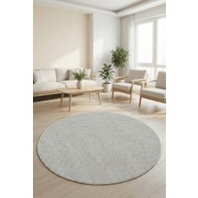 Anaska Home Modern Halı Sisal Bukleli Halı Gümüş Halı Salon Halısı Oturma Odası Halısı Yuvarlak Halı